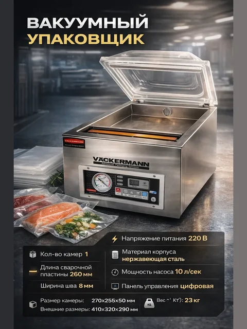 Вакуумный упаковщик Vackermann DZ-260 PRO