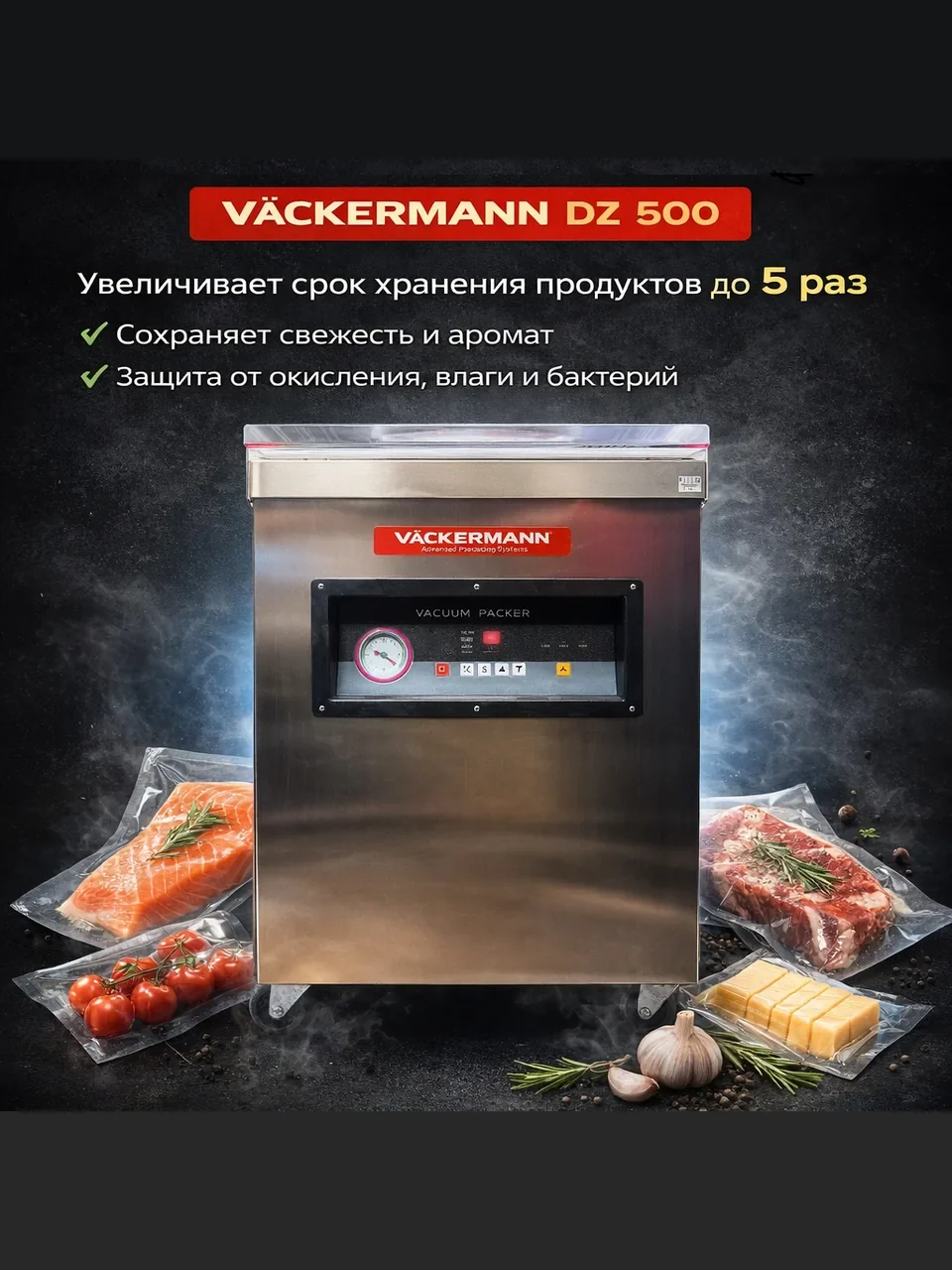 Вакуумный упаковщик Vackermann DZ-500