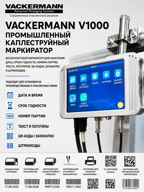 Промышленный линейный маркиратор VACKERMANN V1000